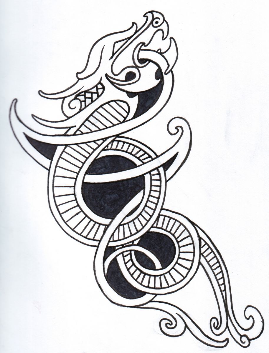 norse dragon tattoo designs