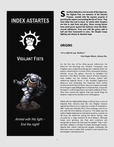 More information about "Index Astartes - Vigilant Fists"