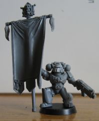 Steel Jackals Standard Bearer, partial assembly
