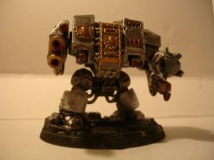 Grey Knight Dreadnought with twin linked lascannon