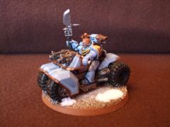 Space Wolf Captain on bike