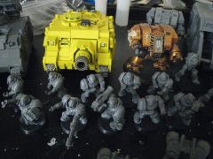 WIP - 3rd Tactical Squad (Vindicator and Dreads in Backgroun
