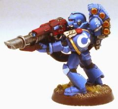 Squad Manorian Tactical Marine with Lascannon, Left