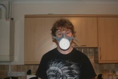 Me modelling the respirator fitted correctly