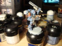 My first Space Wolves - Grey Hunters (First model painted)