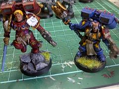 Blood Angel Captain and Librarian
