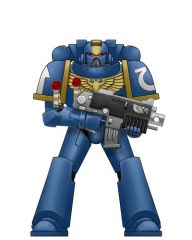 Ultramarine battle-brother w/ purity seals