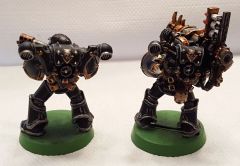 Black Legion, flamer and missile launcher, rear