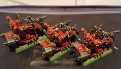 Second squad of Khorne Bikers, finished - rear view