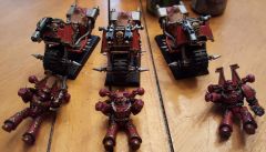 Khorne Bikers, base coats and some highlights