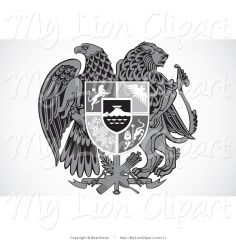 vector lion clipart Of A lion And eagle heraldic shield By bestvector 11