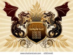 stock vector dragons heraldry 43934440