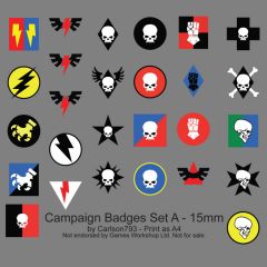 Campaign Badges - 15mm Set A