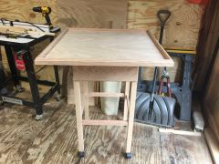 Display Tray table before finishing
