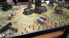 The Tallarn infantry Set Up A base Of fire