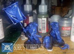 Red Marked - Banner Bearer And Missile Trooper WIP