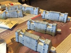 Road barriers - drybrushed