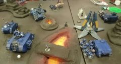 Terminator squad Vorenus close the circle and surround the remnants of a space wolf force