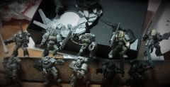 Space wolves painting challenge blood claw squad Pre paint (2)