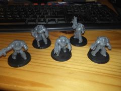 Squad of 5 Tartaros Terminators before paint
