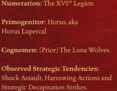 Observed Strategic Tendancies: Legio XVI