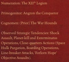 Observed Strategic Tendancies: Legio XII