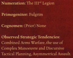 Observed Strategic Tendancies: Legio III