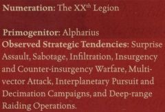 Observed Strategic Tendancies: Legio XX