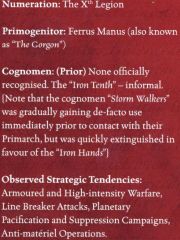 Observed Strategic Tendancies: Legio X