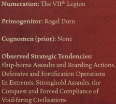 Observed Strategic Tendancies: Legio VII