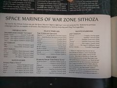 War Zone Sithoza OOB