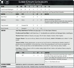 Lord Gwain Terminator datasheet
