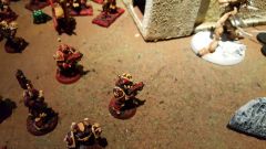 March Plague Marines Toss Bolter Shots At A WraithLord