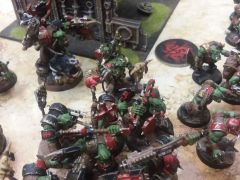 Da enemy Warboss And His painboy sidekick keep The Goffs In order