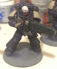 Hellblaster Sergeant Closeup - Shading Complete