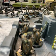 An eliminator squad over looks the battle field from the stronghold