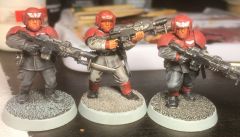 First three painted guardsmen