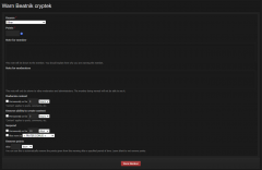 Admin view of warning
