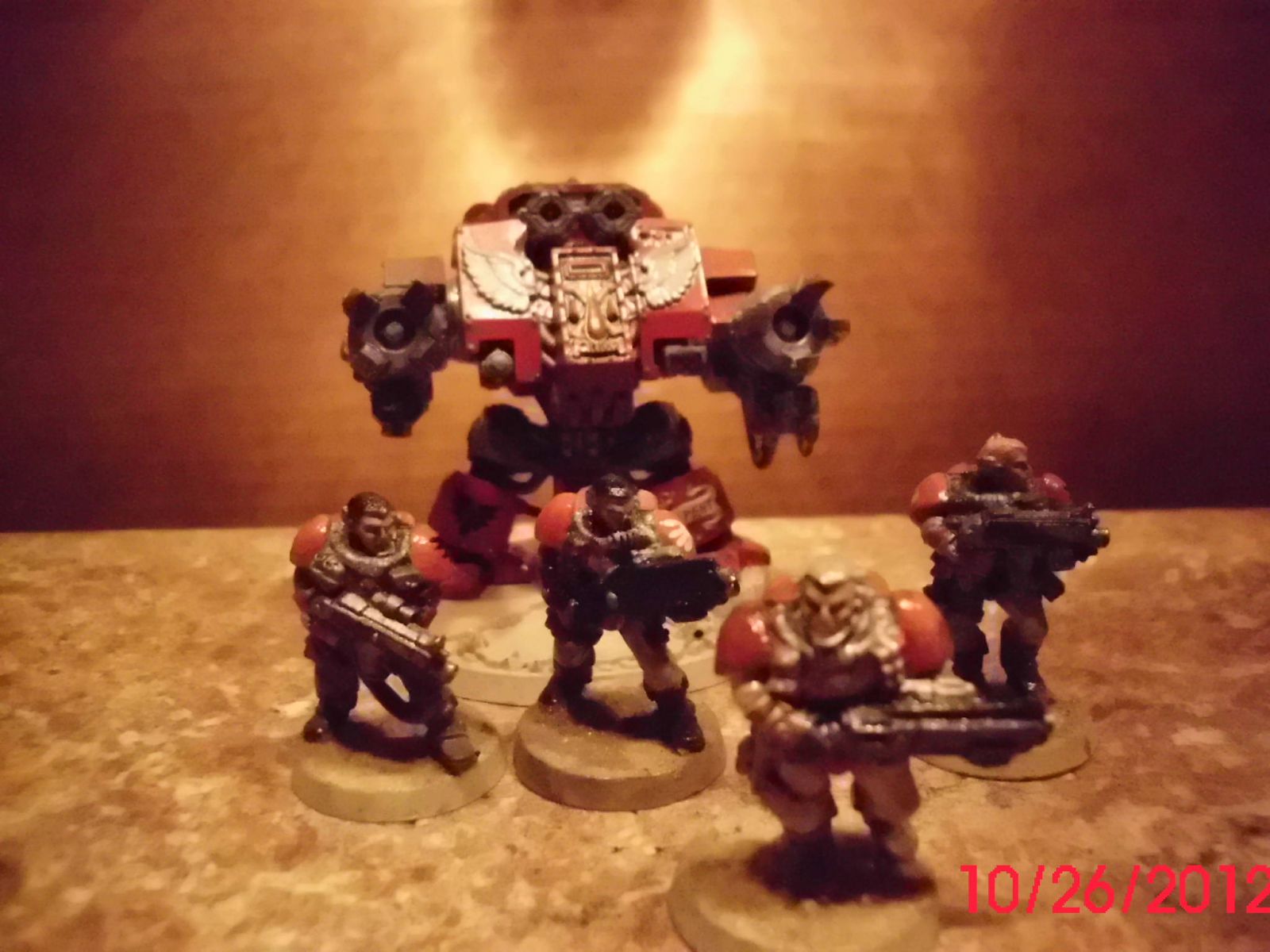 Blood Angels Dreadnought Arkas and Scouts