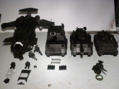 Night Hunters space marine vehichles base coated ready to paint