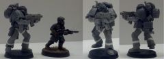 Tall Scale Space Marine with Grenade Launcher