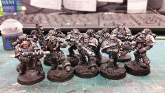 iron hands legion tactical support squad with graviton gun
