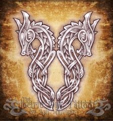 celtic knotwork dragons By Ash harrison d6n61cm
