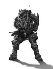 640x828 18047 Saw 2d Sci Fi character soldier picture image digital Art