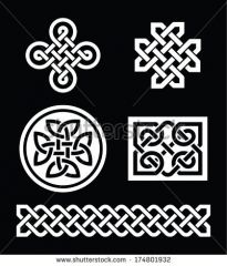 stock vector celtic knots patterns On black background vector 174801932