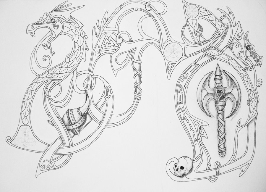 norse dragon tattoo