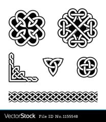 celtic knots patterns  vector