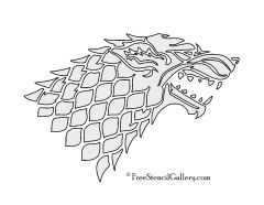 Game Of Thrones House Stark Sigil Stencil 2
