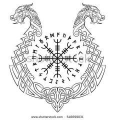 stock vector aegishjalmur helm Of Awe helm Of terror icelandic magical staves And The scandinavian pattern 546699031