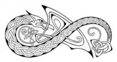 simple celtic dragon tattoo
